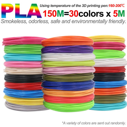 Coloured PLA Filament for 3D Pen Printing 50M 100M