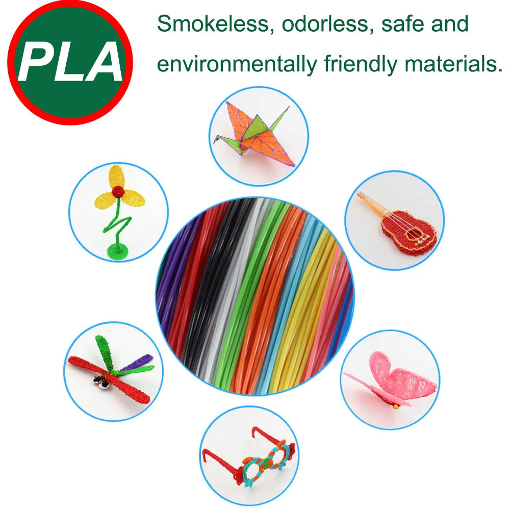 Coloured PLA Filament for 3D Pen Printing 50M 100M