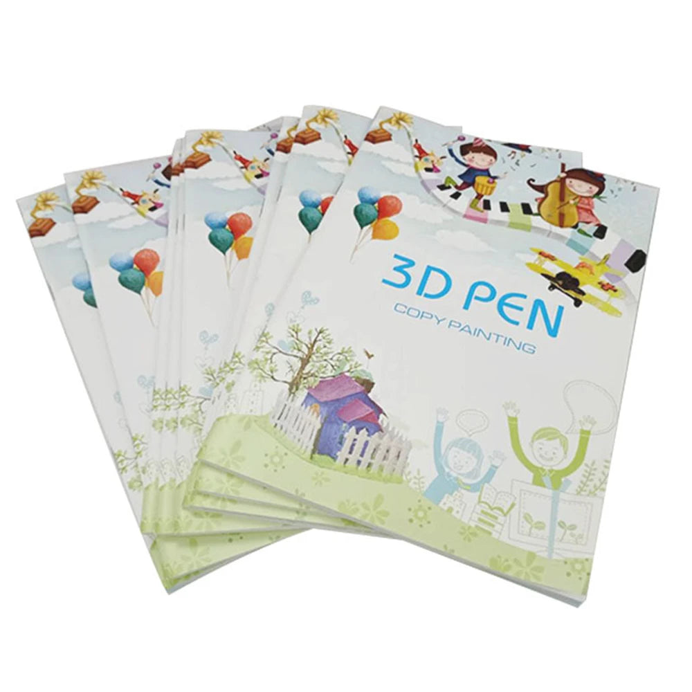 3D Printing Pen Drawing Book Reusable Colourful