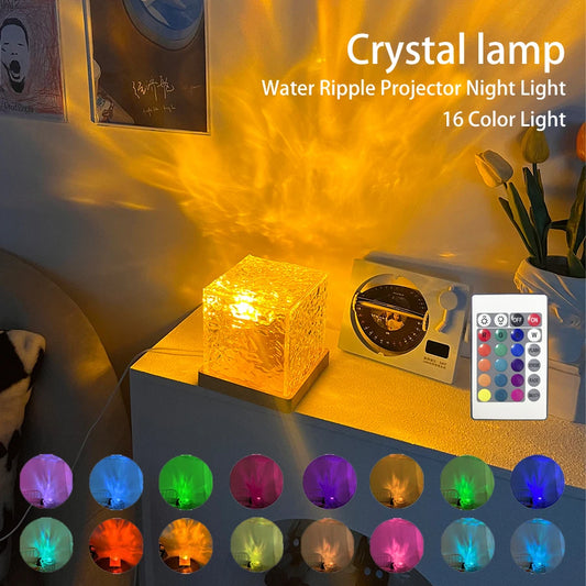 Luminous Vortex Crystal Flame Lamp.