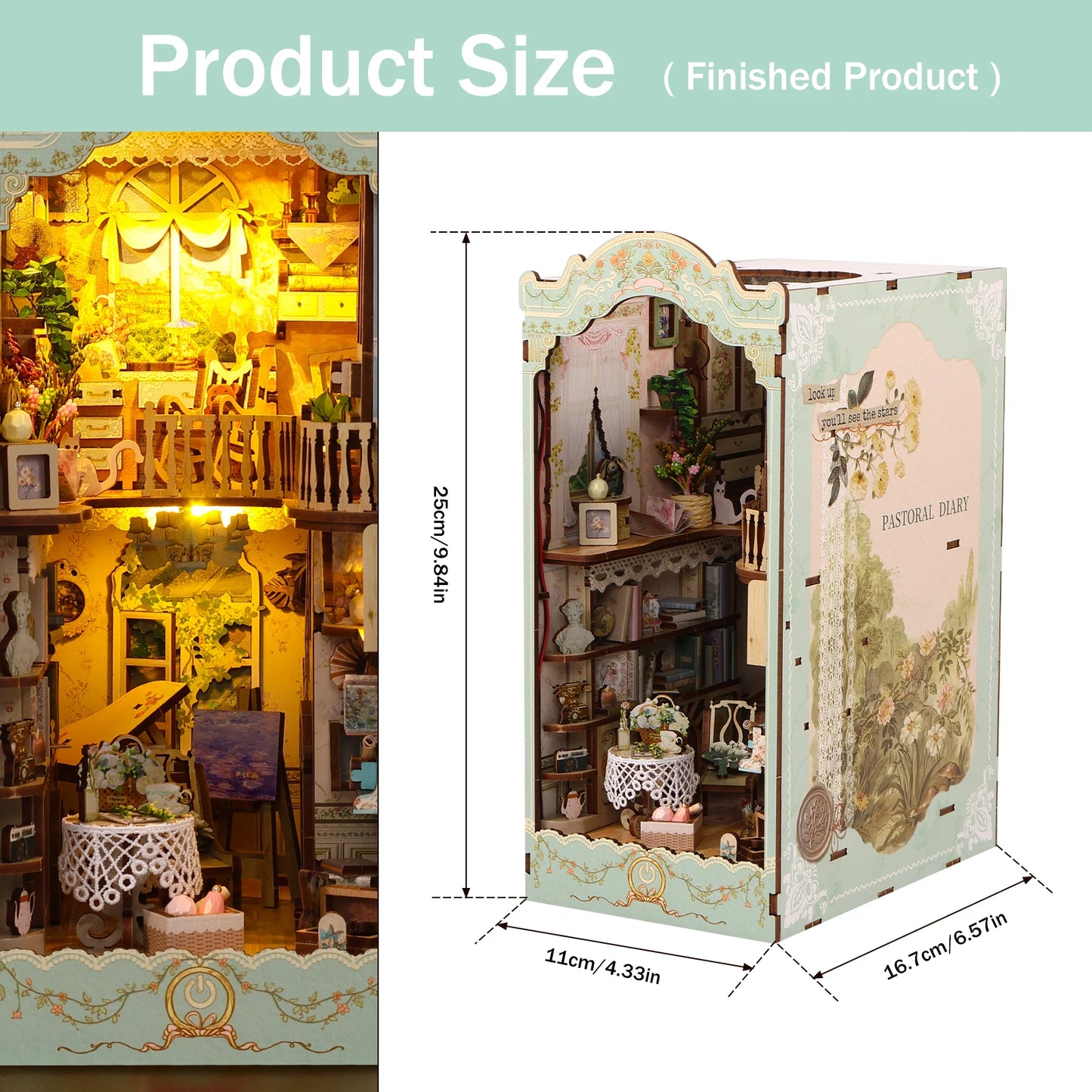 DIY Book Nook Dollhouse Kit