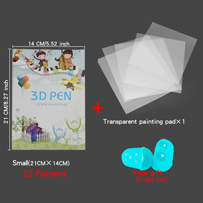 3D Printing Pen Drawing Book Reusable Colourful